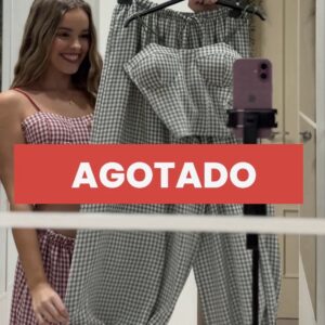 Conjunto bombacho de cuadros