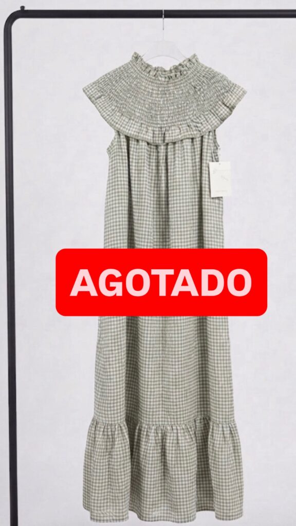 Vestido cuello vichy