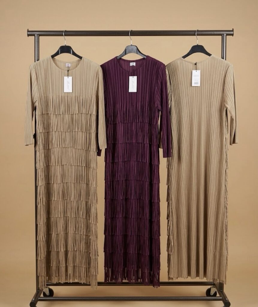 Vestido Largo con flecos en dos Colores - Elegante y Versátil para Ocasiones Especiales