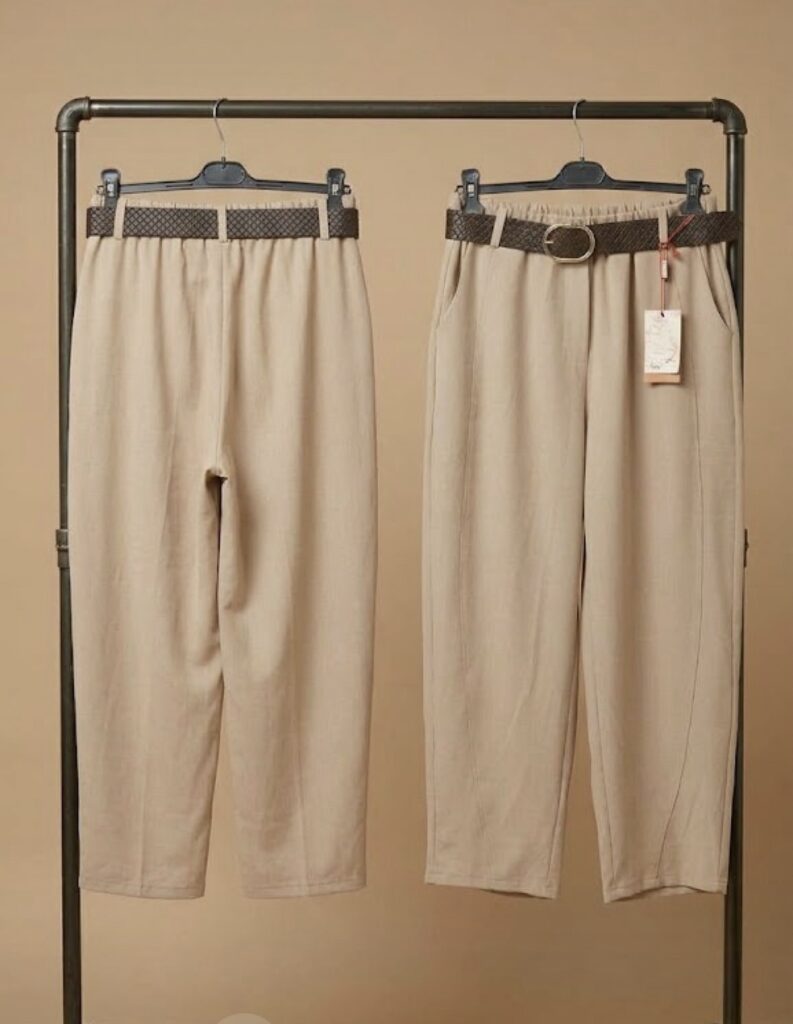 Pantalón palazzo con cinturón
