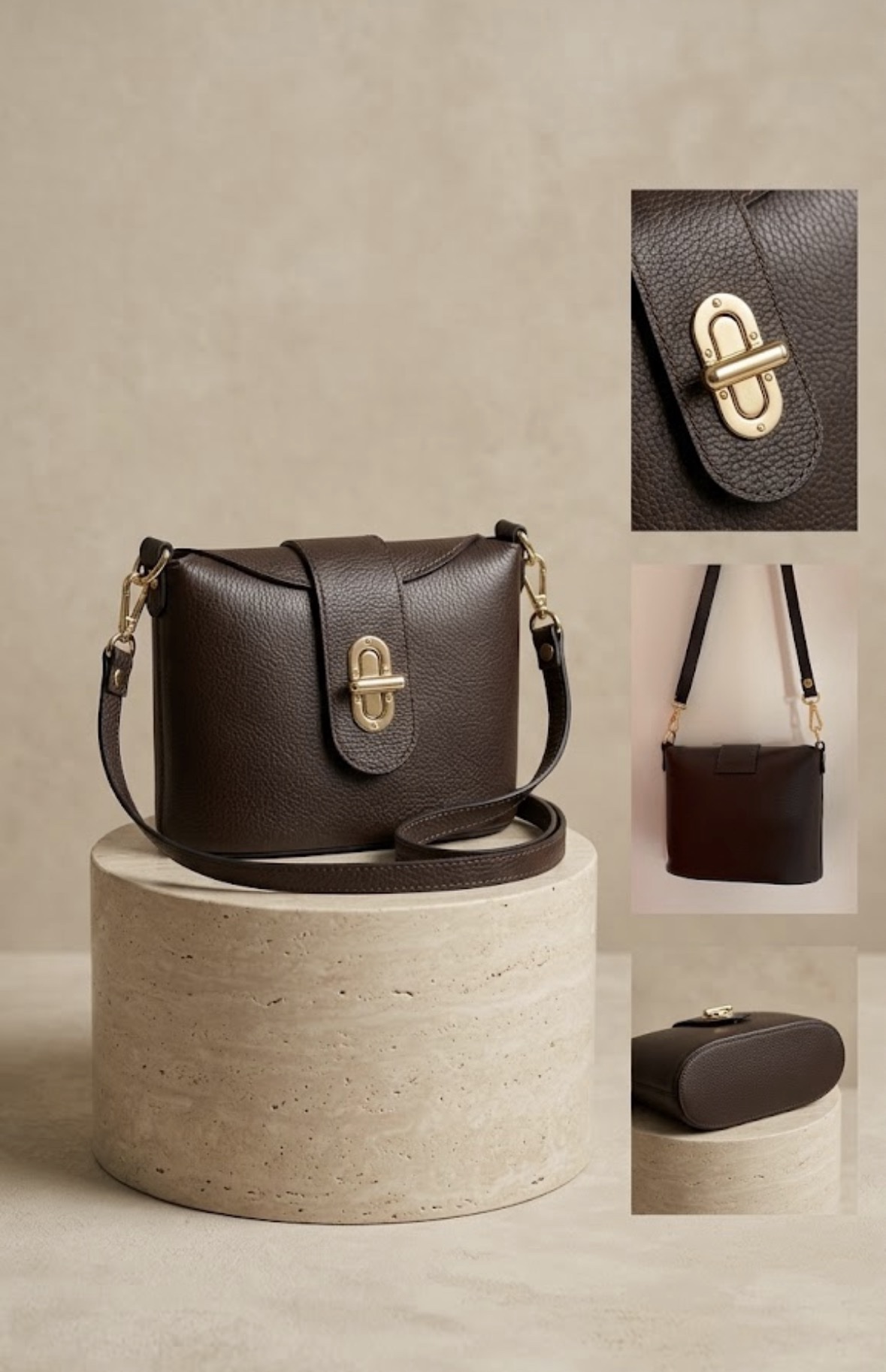 Bolso marrón chocolate